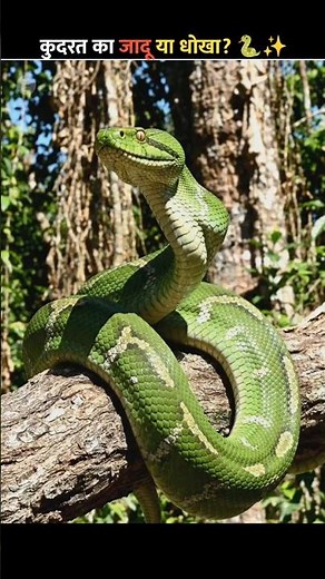 This Snake Can Turn Invisible 😱 Green Tree Python Facts 🐍
