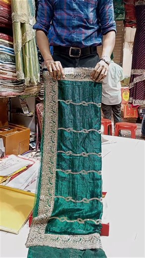 A very beautiful pure Fendi Silk Saree in Dark Green Colour✨✨#trending #sareelove #shopping #shorts