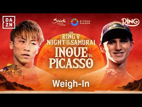 RING V: NIGHT OF THE SAMURAI | NAOYA INOUE VS. ALAN PICASSO WEIGH IN LIVESTREAM