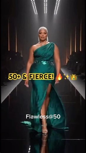 50+ and SLAYING the Runway! 😍✨ #FashionQueen