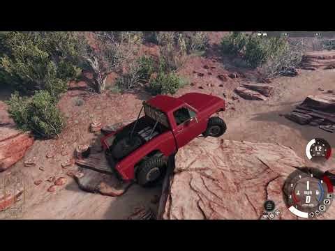Old Steel, Red Rock | BeamNG Moab Rock crawl (1985 F150 Bullnose) (No Commentary)
