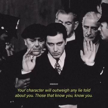#picoftheday #quotes #mondaymotivation #characteroverreputation #character #characterwins #integrity #mindset #mindsetmatters #godfather #michaelcorleone #alpacino #wordsofwisdom #werisebyliftingothers #inspiration | Dexter Hall | Facebook