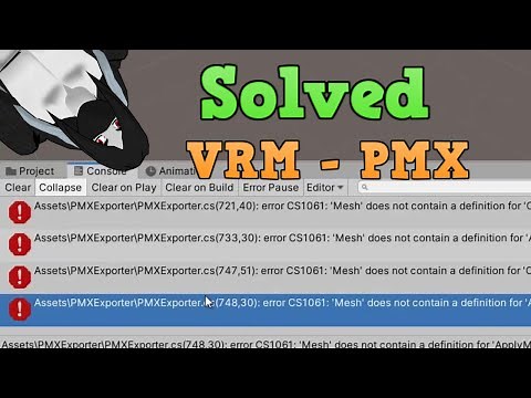 Exporter errors solved- VRM to PMX