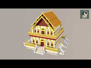 Wat (วัด) Model 3D (Temple) โมเดลวัด