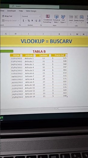 VLOOKUP = BUSCARV #excel #ingles #tutorial #tutoriales #vlookup #office #office365