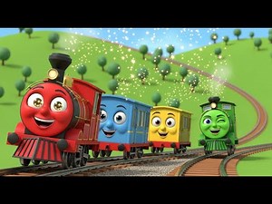 Counting Wheels on Busy Trains 🚂⚙️ | Counting Song for Kids | Learn Numbers 1 to 10