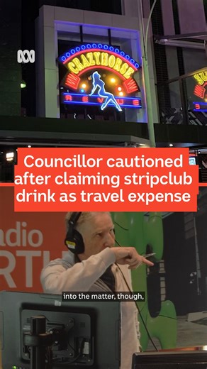 "Every reasonable person would presume that might be a strip club, " Mayor of Joondalup, Daniel Kingston, told Gary Adshead on #ABCRadioPerth on Monday. Today, Councillor Nige Jones resigned from the council after he was found to have claimed drink expenses at Adelaide's Crazy Horse Revue - while on a city-funded trip. On November 13, Cr Jones was found to have "not met the standards" expected of a council member for his expense claim dated August 26, which he said was "a genuine mistake". READ