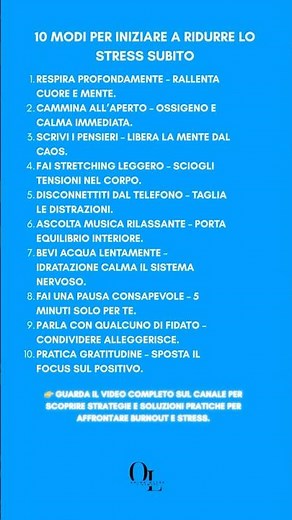 10 strategie efficaci per liberarti dallo stress.