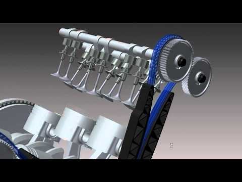 Autodesk Inventor Engine V6 simulation