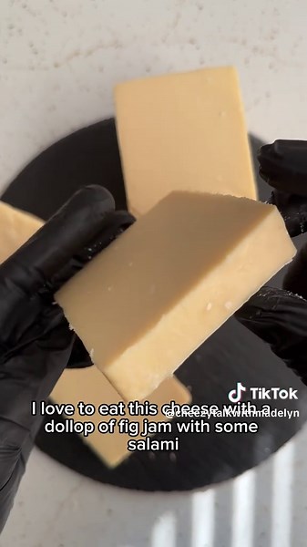 This cheese is old enough to vote and so yummy! Go check out @Wisconsin Cheese Mart and use the coupon code CHEEZYTALKS for 10% off your order! #cheese #fyp #cheesemonger #cheesetok #foryoupage