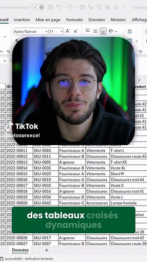 📊 Introduction aux tableaux croisés dynamiques (TCD) pour débutants ! Tu te demandes à quoi servent les tableaux croisés dynamiques dans Excel ? Dans cette vidéo, je te montre comment passer d’un simple tableau de données à un outil d’analyse puissant qui répondra à toutes tes questions en un rien de temps. 🚀✨ Avec un TCD, tu pourras analyser facilement la performance de tes fournisseurs, de tes produits ou suivre l’évolution de ton chiffre d’affaires. C’est simple, rapide, et indispensable po