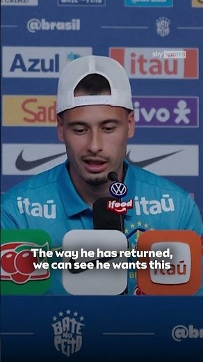 Gabriel Martinelli on Neymar's return to Brazil training 🇧🇷
