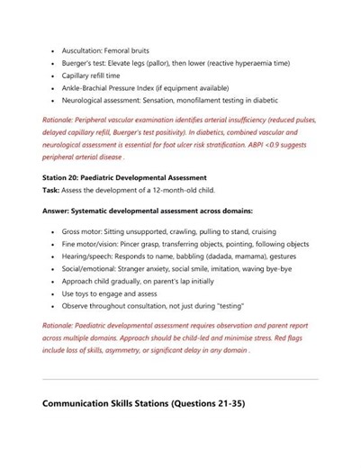 OSCE Clinical Examination Practice Questions With Rationales And Detailed Answers