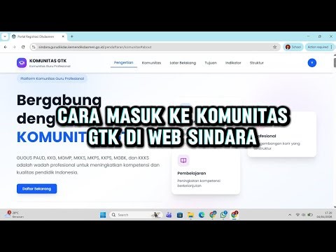 Cara masuk ke komunitas GTK di web Sindara