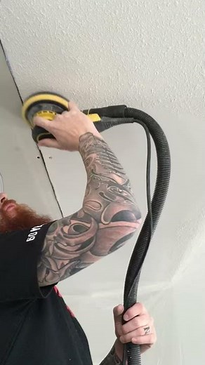 Sanding textured ceiling with Mirka Deros
