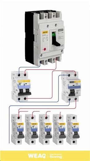 MCCB to RCCB & MCB Wiring Diagram | Step-by-Step Protection Circuit.
