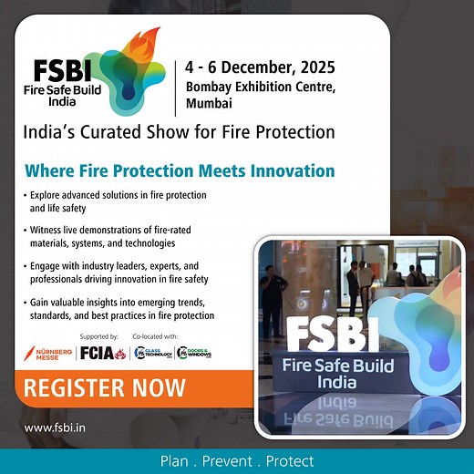 Fire Safe Build India (FSBI) = a serious business conference + a curated exhibition for fire-protection solutions. Source innovative and latest materials, systems, and equipment's while networking India’s top experts, including architects, developers, fire-safety experts, fire-officers, consultants. 4,5,6 December 2025 | Mumbai. Register free. Register Your Free Visit: https://n-gage.live/FSBI2025Contentifyn/visitor/step1?utm_source=meta_ac | Fire Safe Build India | Facebook
