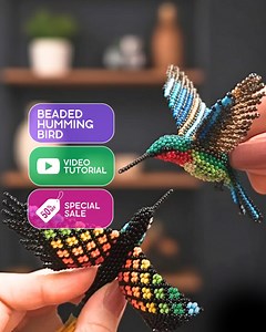 Beaded Hummingbird Video Tutorial - Beaded Hummingbird • Beaded Bird • Seed Bead • Beadwork • Digital Download - Etsy Australia