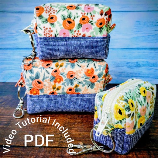NEW Mini Bilby Boxy Zipper Pouch PDF Sewing Pattern With Video Tutorial, 3 Sizes - Etsy