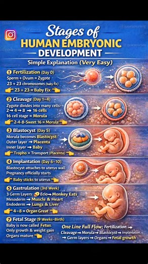 Stages of human embryonic development ✅ . . . #gujaratnursing20 #gandhinagar #gujarat #norcet #nursingofficer | gujaratnursing