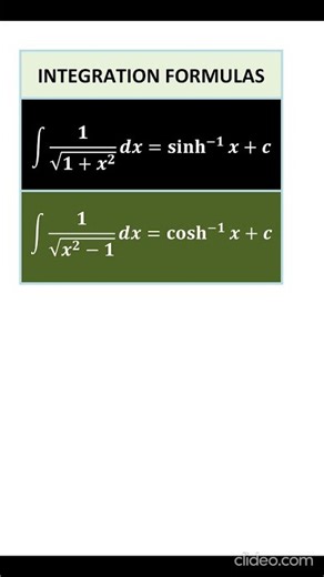 INTEGRATION FORMULAS 8