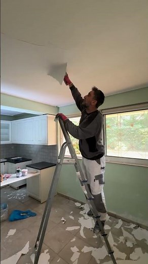 Το ταβάνι έφυγε σεντόνι #βαψίματα #home #diy