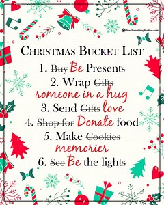 Christmas bucket list Creatively Yours, Positive Words - Start Something 🧡 | Positive Leadership Words with Twin Flames Studios