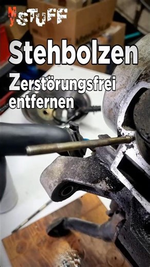 BOMBENFEST? 🔩 Stehbolzen Absolut zerstörungsfrei entfernen! #shorts #werkstatt #piaggio #motorrad