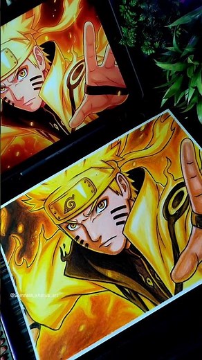 Naruto Sage Mode 🔥Drawing Colour✨Six Paths ✍️, Naruto Uzumaki Anime Drawing #shorts #naruto #anime