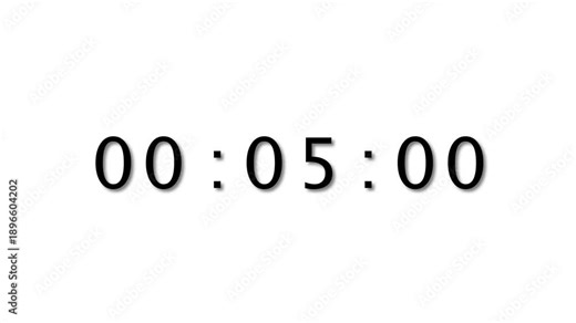 11 Minute counting timer number animation.