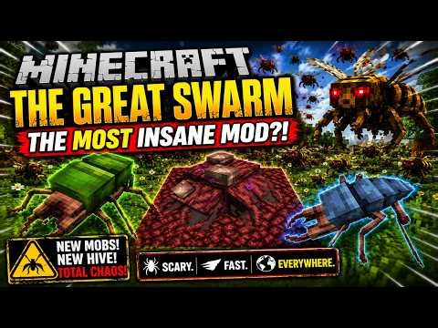 The Great Swarm is INSANE! (Minecraft Mod)