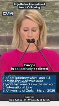 Kaja Kallas: International Law Is Collapsing
