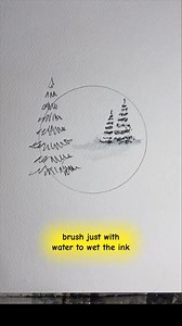 A fun and simple circular Christmas card design with a watersoluble black pen! | The Artery Art Shop and Classes