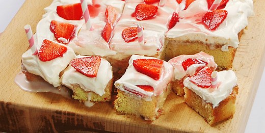 Strawberry milkshake cake