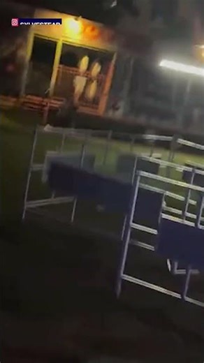 School fair ride malfunctions causing carriages to fall into each other