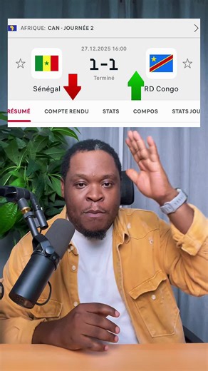 La RDC 🇨🇩 a montré aujourd’hui qu’elle est une équipe solide et joueuse, un véritable candidat au titre. C’est une formation compacte, bien organisée, avec un très grand coach. Cette RDC n’a peur de personne : elle a les capacités pour imposer son jeu, pour subir quand il le faut et ensuite contre-attaquer avec efficacité. Pour moi, elle est le grand vainqueur de cette confrontation directe. Elle a clairement montré au Sénégal 🇸🇳 qu’elle peut désormais le battre. C’est une équipe séduisante,