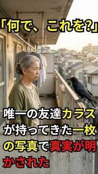 「ごめんね…ごめんねぇ…」唯一の友達カラスが少女に持ってきたのは、一枚の写真だった。#泣ける話 #感動する話 #カラス #家族 #シニア