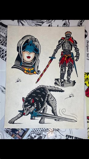 Dark Souls Tattoo Flash Designs