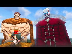 I survived the Beast Titan and Colossal Titan from Attack on Titan in Minecraft