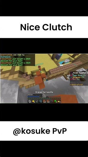 クラッチ #minecraft #mincraftpvp #cubecraft#eggwars
