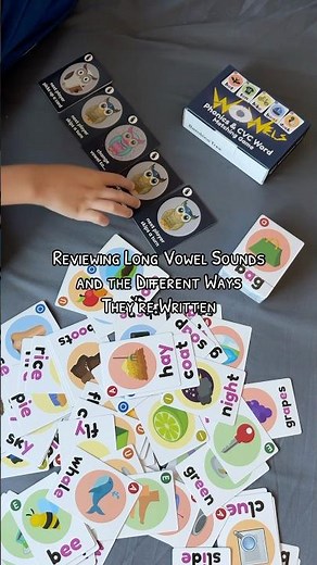 Teaching Phonics & Vowel Sounds Card Game Master Short Vowel CVC Words Long Vowel Spelling Patterns