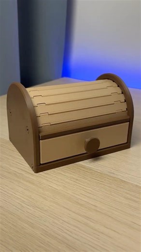 Satisfying 3D Printed Tambour Box (No Glue!) #3dprinted #jewelry #design