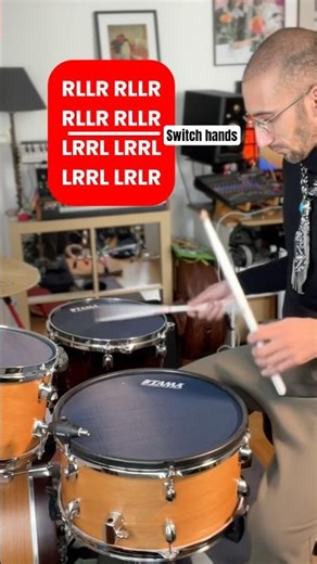 SWITCH HANDS challenge #music #drums #drummer #learn #practice