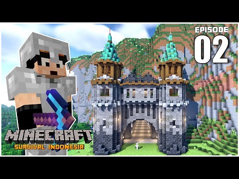 Building the Kingdom Gate - Minecraft Survival Indonesia (Ep. 2)