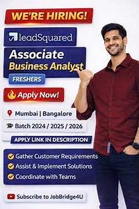 LeadSquared Hiring Associate Business Analyst 🔥 Freshers Eligible | Batch 2024–2026 | Apply Now