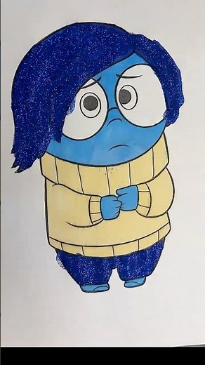 Coloring Sadness 💙🎨 Inside Out Art