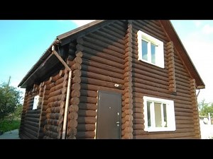 Покраска деревянного сруба / краскопультом BOSCH PFS 3000-2