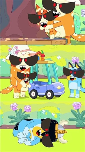 🚗👹 Bluey.EXE’s Monster Car Ride! 😱 #Shorts #bluey #animation #cute #funny #edit #memes