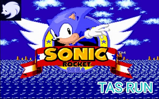 【搬运 TAS 60帧】索尼克同人改版游戏 火箭腿（Sonic 1 Rocket）全速疾跑TAS通关视频