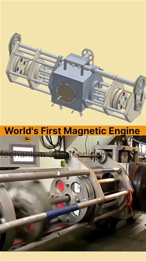 World's first 🧲 magnetic 🚂 engine #automobile #3danimation #3dprinting #3d #engineering #mechanical